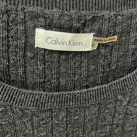 Calvin Klein ribbed texture sweater dress - Picture 2 of 4